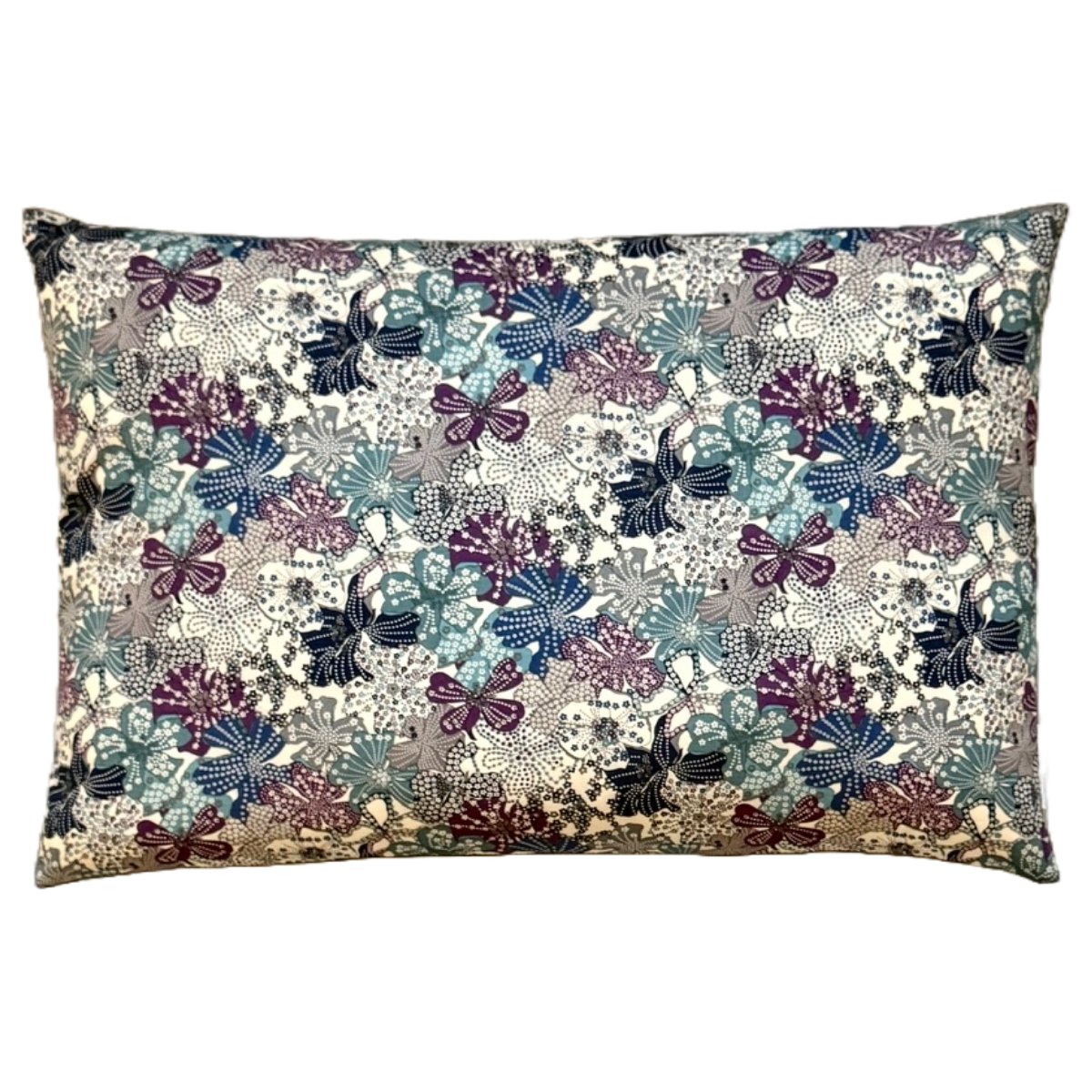 Designerpuder fra Liberty Art Fabric, Mauvey - plum & blue 60 x 40 cm - Grønlykke.com
