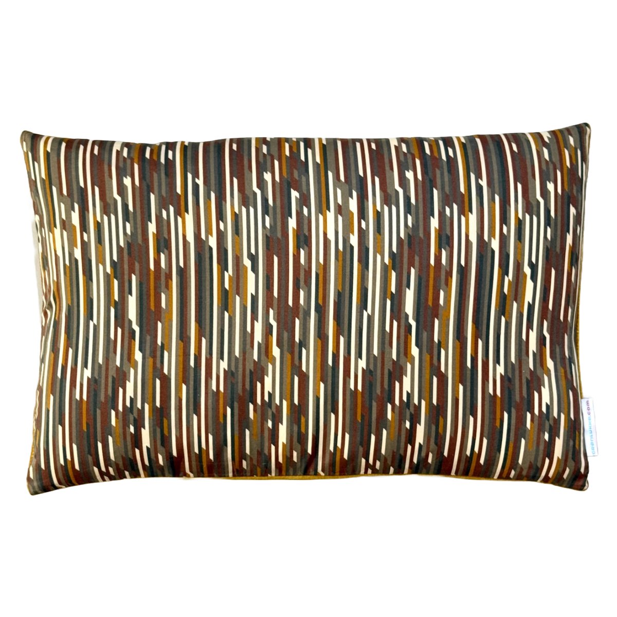 Designerpuder fra Liberty Art Fabric, Mike - brown & ochre, 50 x 30 cm - Grønlykke.com