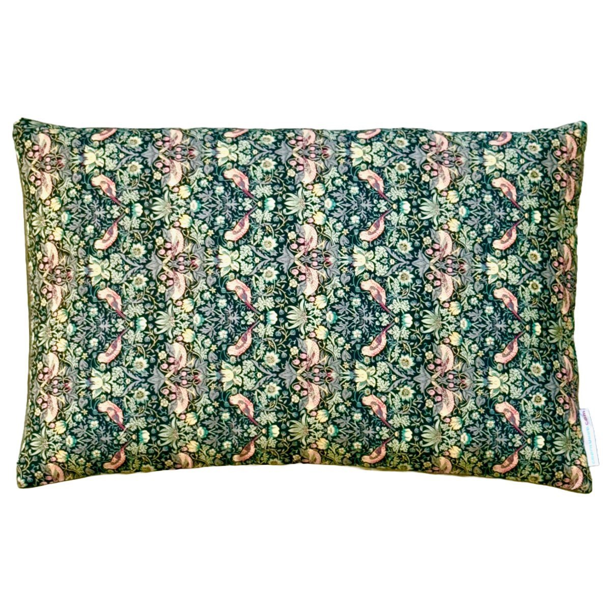 Designerpuder fra Liberty Art Fabric, Strawberry Thief - Sort, rosa og grå - Grønlykke.com