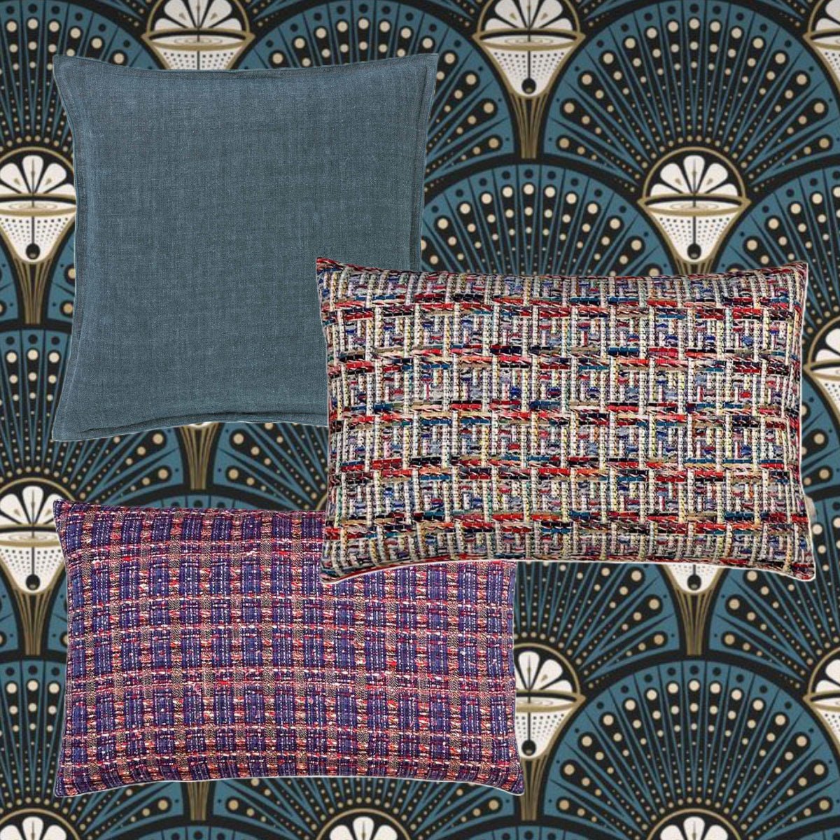 Hørpude Classic Blue 50 x 50 cm - Grønlykke.com