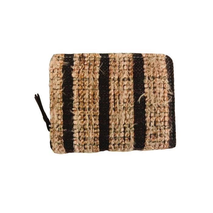 OUTLET PUNG Small - Bordeaux lærred med gammelrosa Tweed & Sort læder - Grønlykke.com