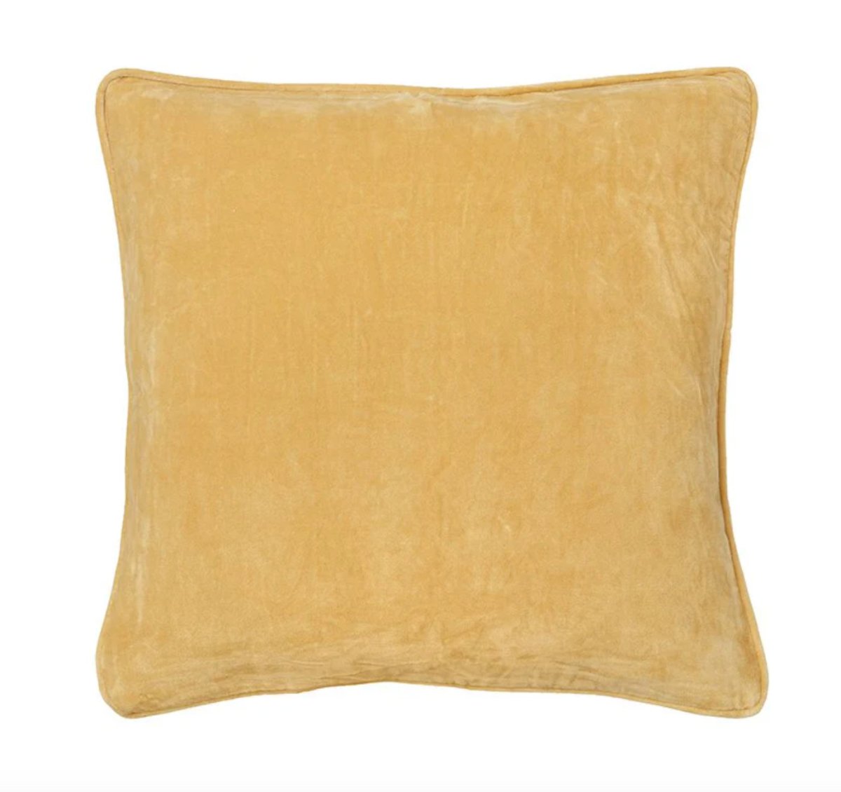 Pude i velour - Støvet Gul 50 x 50 cm - Grønlykke.com