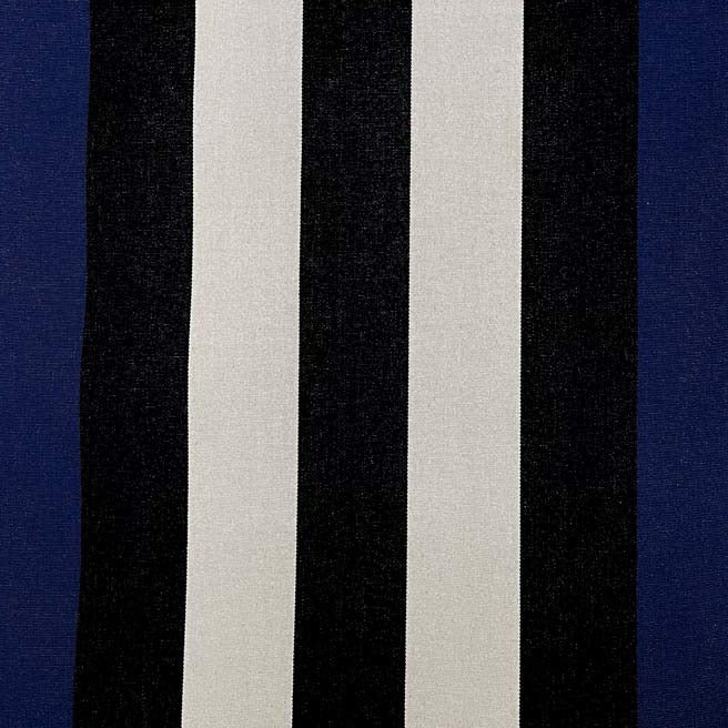 Liggestole stof med striber i blå- sort -hvid I Gronlykke.com
