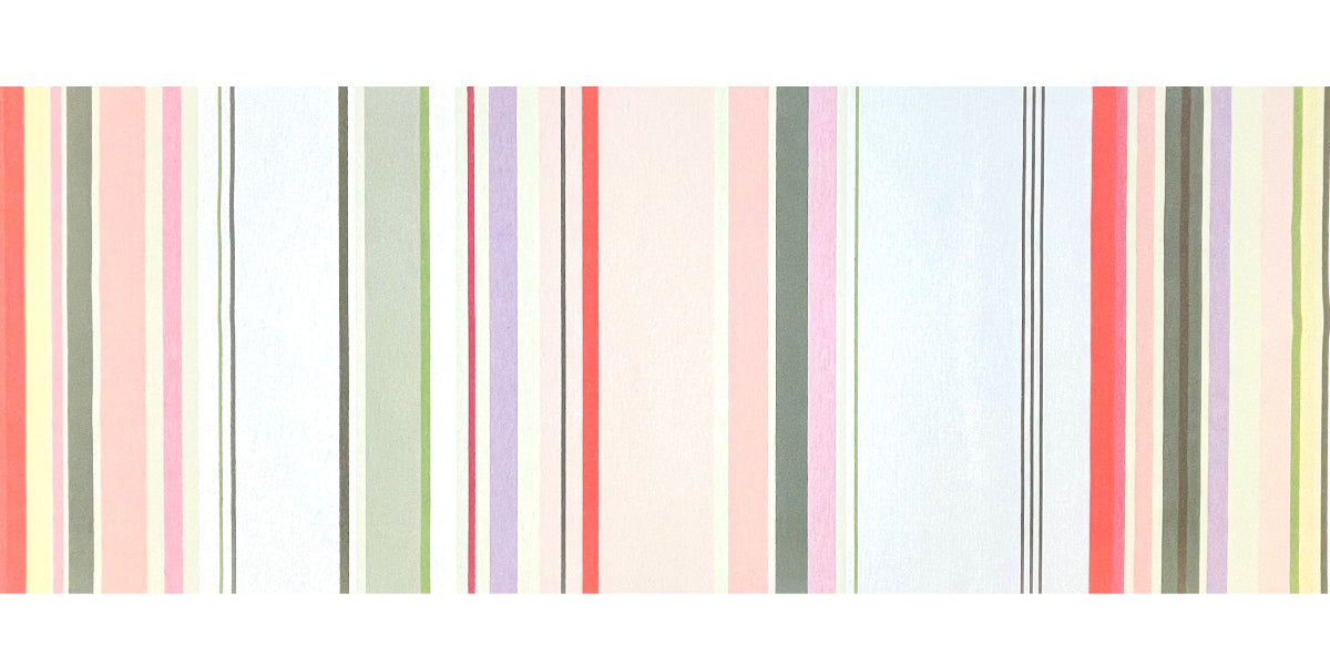 Markise stof med striber Rød, Rosa, Grøn & Grå - 180 cm bred