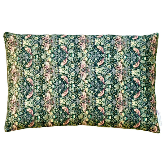 Designerpuder fra Liberty Art Fabric, Strawberry Thief - Sort, rosa og grå - Grønlykke.com