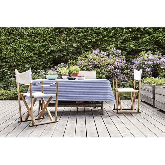 Maritime Blue & White Stripes Voksdug - OUTLET - Grønlykke.com