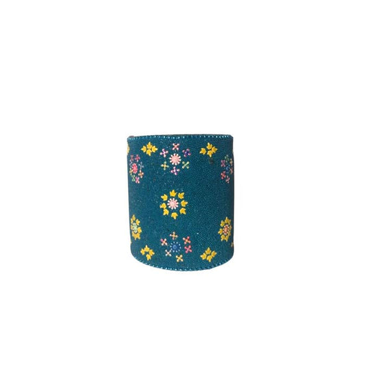 OUTLET Deco Blyantholder - Petroleumsblå perler m. Palietter - Grønlykke.com
