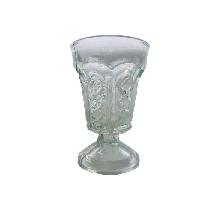 OUTLET Glas  3- Lille Vinglas / vase med mønster - Grønlykke.com