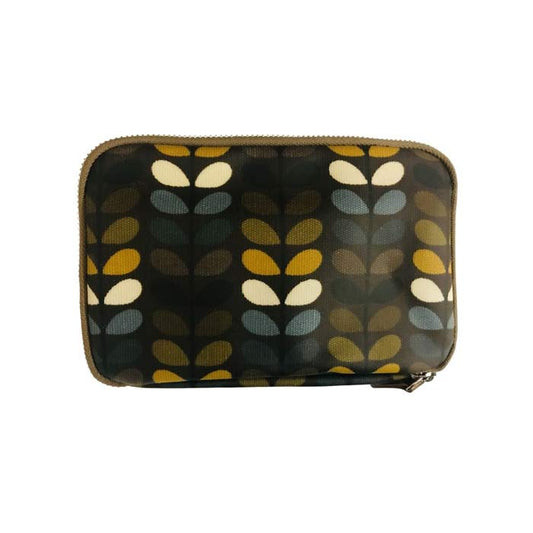 OUTLET TOILETTASKE ORLA KIELY - Brun Bladranker mønster i Brun, Blå, Hvid & Okker - Grønlykke.com