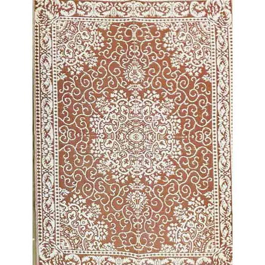 Plastiktæppe i Kastanjebrun & Creme 150 x 210 - Grønlykke.com