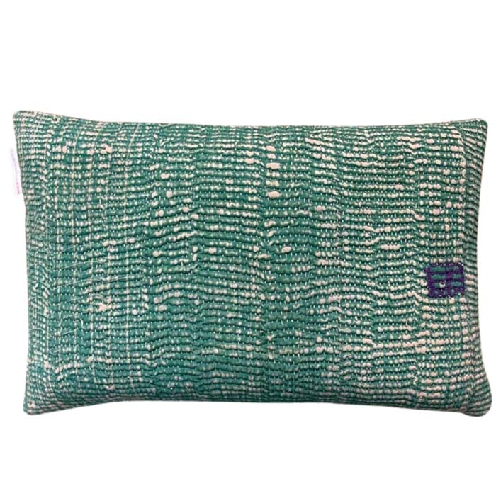Unika puder Gudri - grøn og nude, 50 x 30 cm - Grønlykke.com