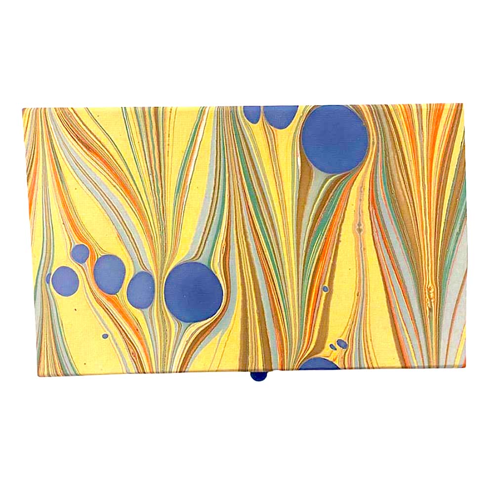 Stor æske i marble papir - Light grey, Yellow, Orange, BabyBlue, & Matisse I Gronlykke.com
