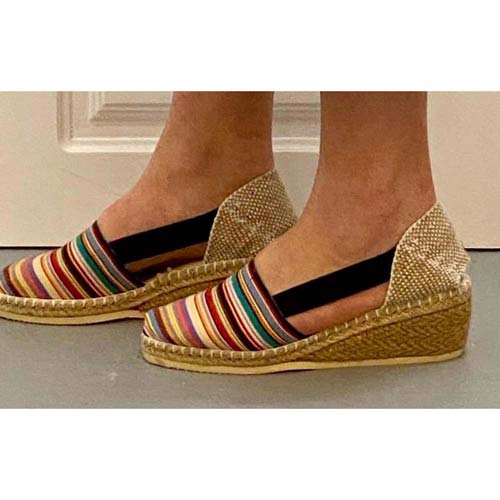 Espadrilles shoes from spain - Multicolor stripes - M. Elastic