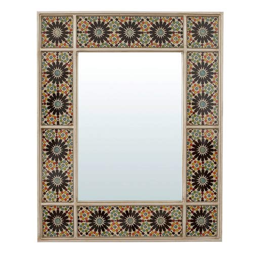 Håndlavet Spejl med Maurisk mønster 42x52 cm