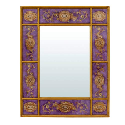 Purple Mirror with Golden Decoration 42x52 cm