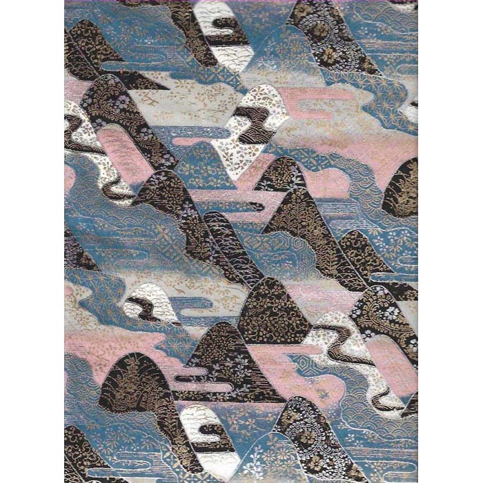 Japan Papir -  Abstract mountains Silver, Pink & Blue I Gronlykke.com