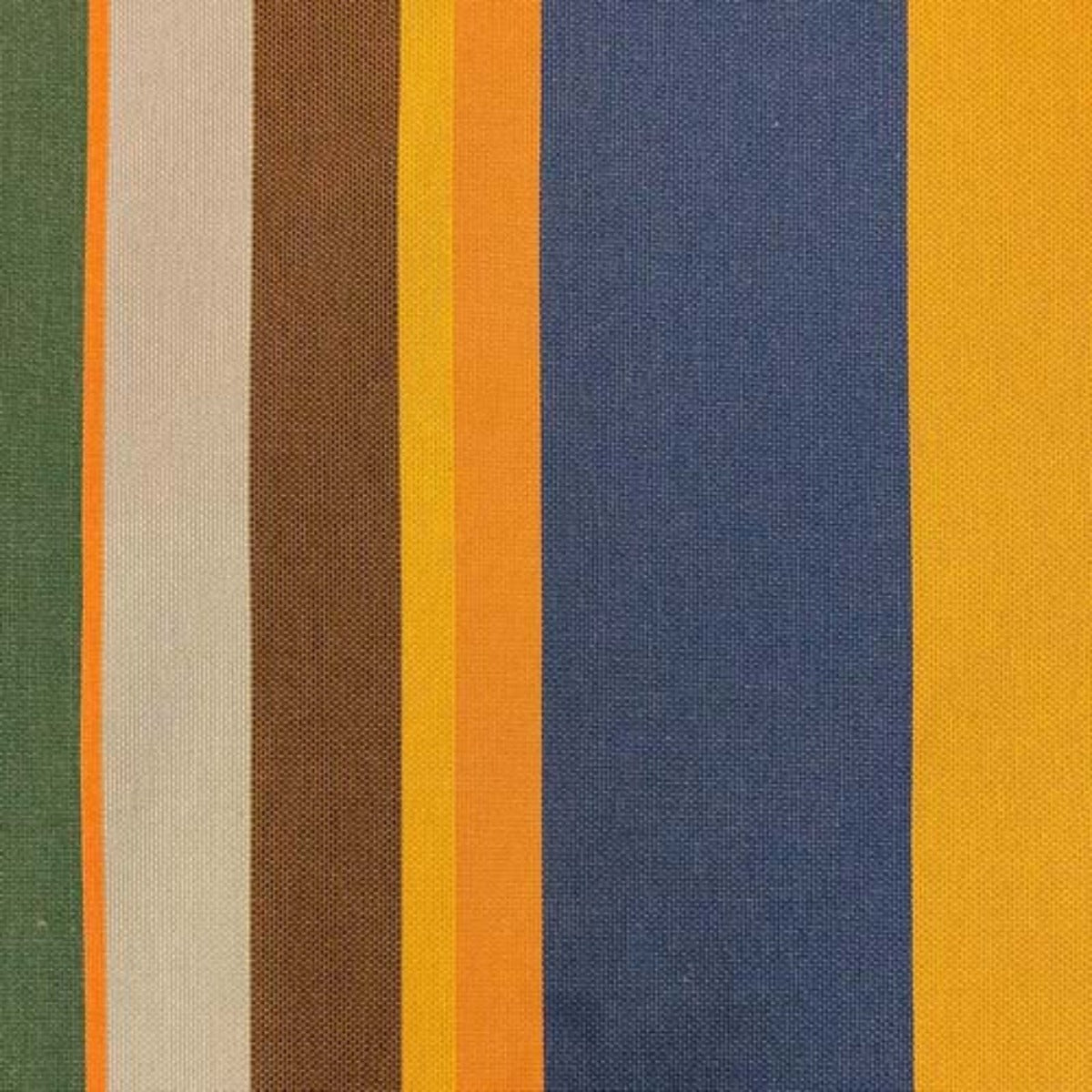 Markise stof med striber Grøn, Orange, Blå & Brun - 180 cm bred Medier 1 af 10