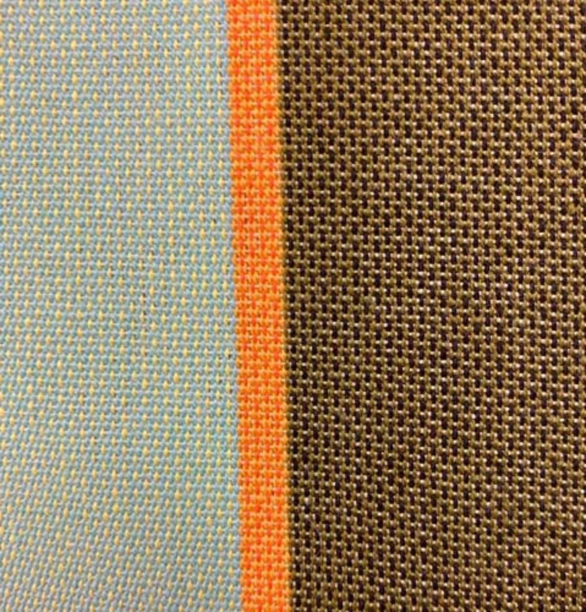 Markise stof med striber Grøn, Orange, Blå & Brun - 180 cm bred I Gronlykke.com