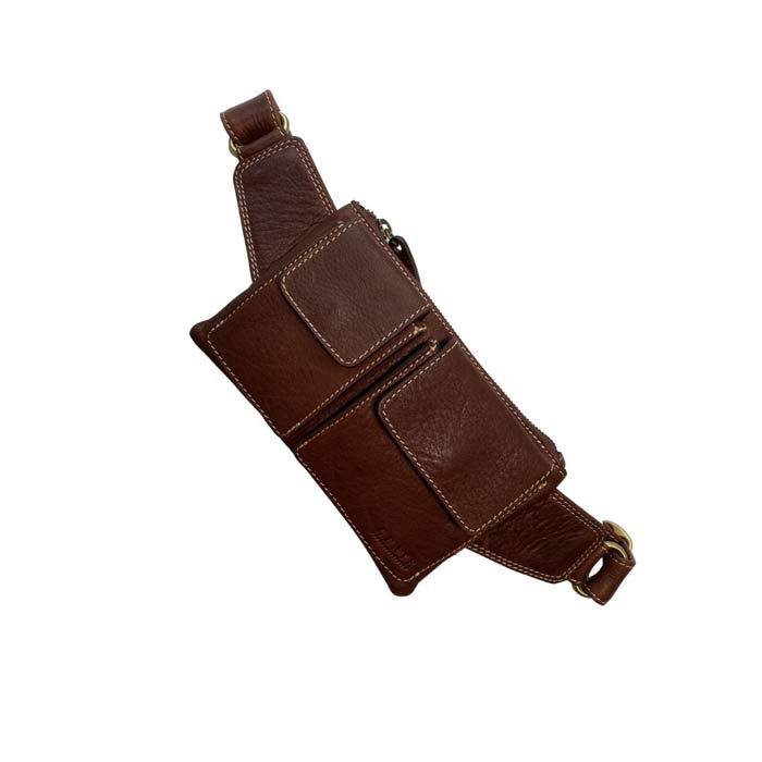 OUTLET Bæltetaske -  Mørkebrun læder I Grønlykke.com