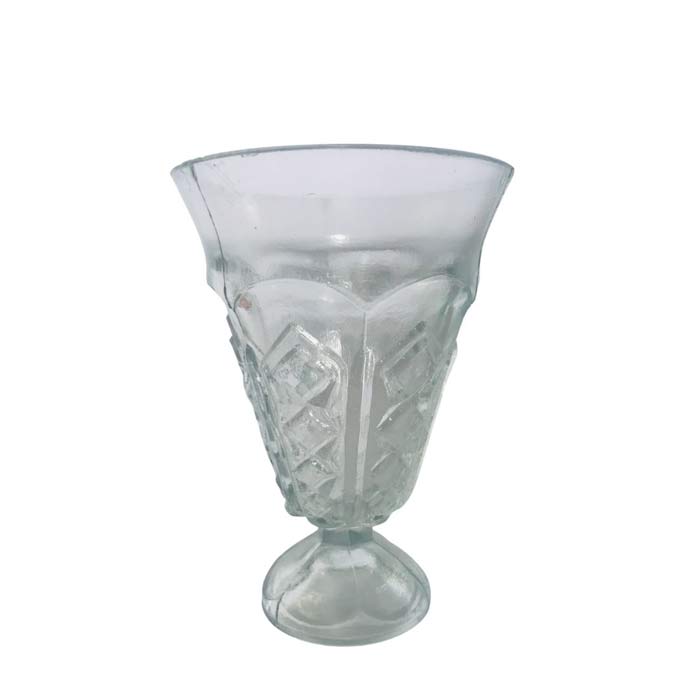 OUTLET  Glas - Stort Vinglas/ Vase med mønster I Grønlykke.com