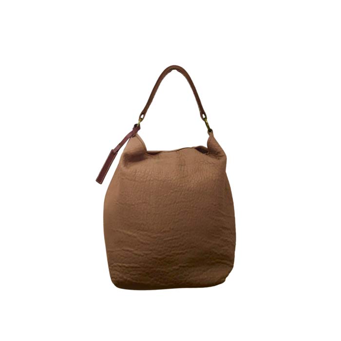 OUTLET Håndtaske -(Ceannis ) Blød hasselnød brun & Brun læder rem
