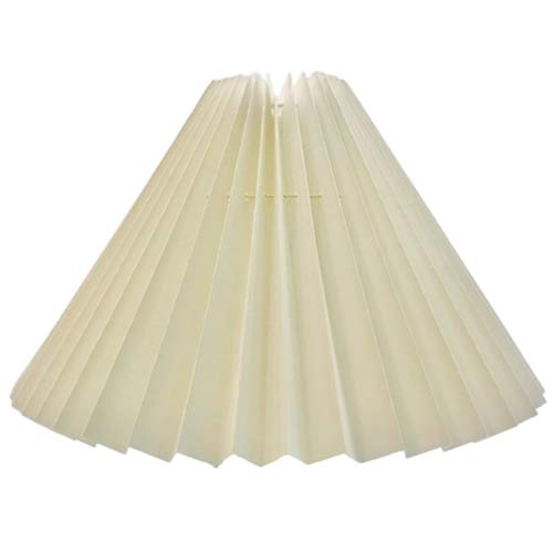 OUTLET- Cotton Paper Plisseret Lampeskærm - Naturhvid