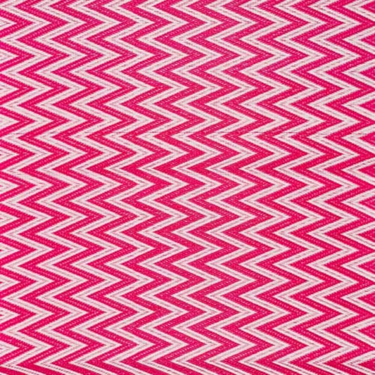 Plastiktæppe - zig - zag mønster i Pink & Hvid 70x140 I grønlykke.com