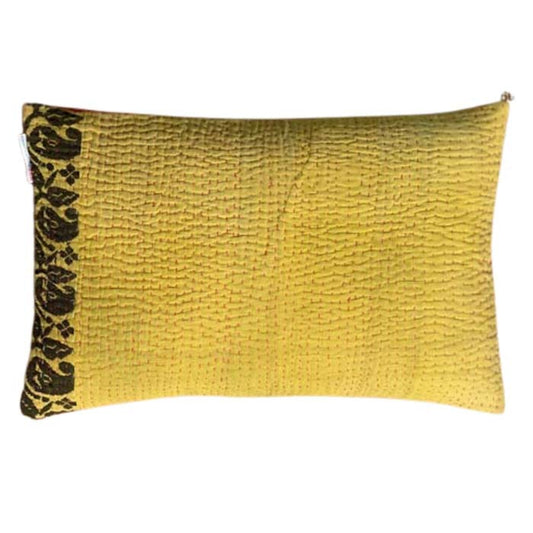 Unika Gudri Pude i Kanariegul med broderi - 50x30 cm | Grønlykke.com